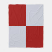 Rote und graue Rechtecke Fleecedecke (Vorderseite)