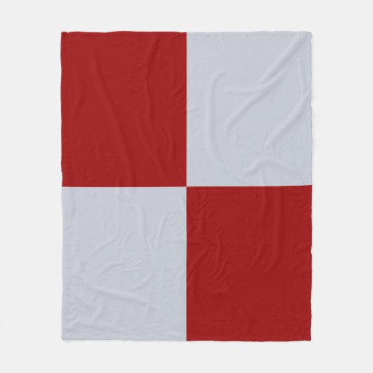Rote und graue Rechtecke Fleecedecke (Vorderseite)
