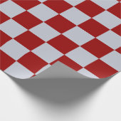 Rote und graue Rechtecke Geschenkpapier (Ecke)