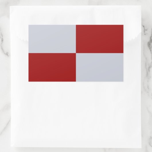 Rote und graue Rechtecke Rechteckiger Aufkleber (Tasche)