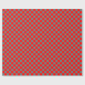 Rote und graue Schachbrettquadrate Geschenkpapier (Flach)