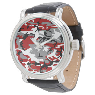 Rote und graue Tarnung, Militär, Armee Armbanduhr