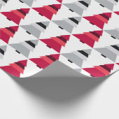 Rote und graue Weihnachtsbaumen Geschenkpapier (Ecke)