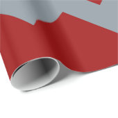 rote und graue Zickzack Streifen Geschenkpapier (Rolleneckpunkt)