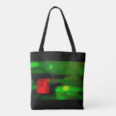 Rote und grüne Abstrakte Kunst Tasche (Rückseite)