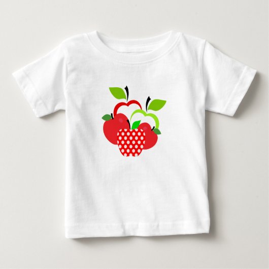 Rote und grüne Äpfel Baby T-shirt (Vorderseite)