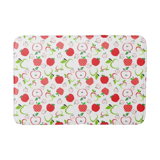 Rote und grüne Äpfel Badematte (Vorderseite)