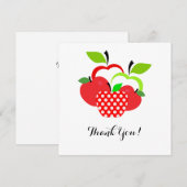 Rote und grüne Äpfel Dankeskarte (Vorne/Hinten)