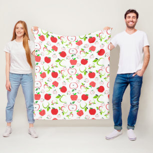 Rote und grüne Äpfel Fleecedecke