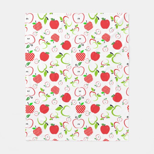 Rote und grüne Äpfel Fleecedecke (Vorderseite)