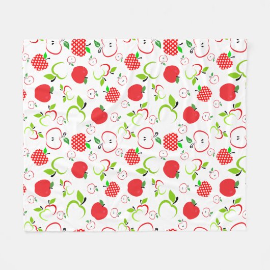 Rote und grüne Äpfel Fleecedecke (Vorderseite (Horizontal))