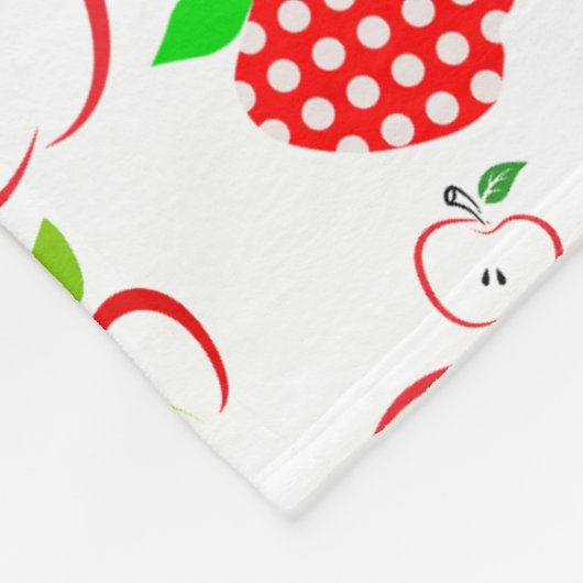 Rote und grüne Äpfel Fleecedecke (Ecke)