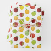 Rote und grüne Äpfel Fruchtmuster Geschenkpapier Set (Beispiel)