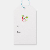 Rote und grüne Äpfel Geschenkanhänger (Rückseite)