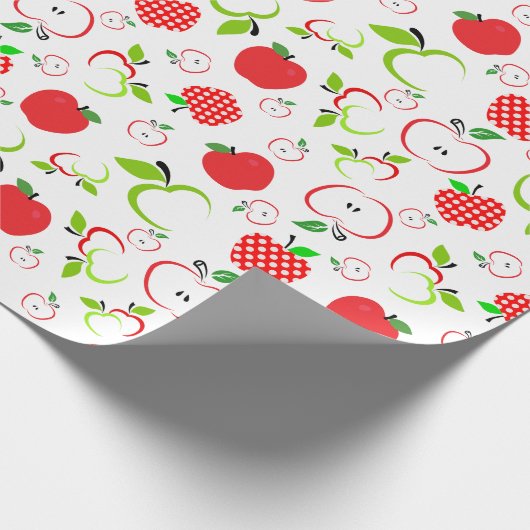 Rote und grüne Äpfel Geschenkpapier (Ecke)
