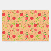 Rote und grüne Äpfel Geschenkpapier Set (Vorderseite 3)