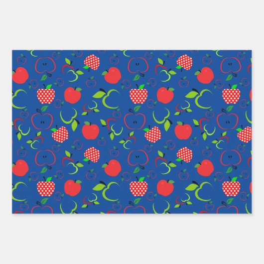 Rote und grüne Äpfel Geschenkpapier Set (Vorderseite 2)