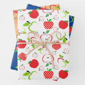 Rote und grüne Äpfel Geschenkpapier Set (Beispiel)