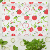 Rote und grüne Äpfel Geschirrtuch (Gefaltet)