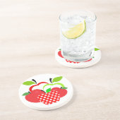 Rote und grüne Äpfel Getränkeuntersetzer (Seite)