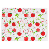 Rote und grüne Äpfel Große Geschenktüte (Rückseite)