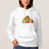 Rote und grüne Äpfel Hoodie (Vorderseite)