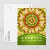 Rote und grüne Äpfel Mandala Postkarte (Vorne/Hinten)