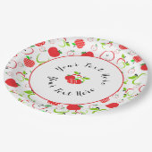 Rote und grüne Äpfel Pappteller (Schrägansicht)