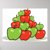 Rote und grüne Äpfel Poster (Vorne)
