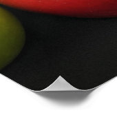 Rote und grüne Äpfel Poster (Ecke)