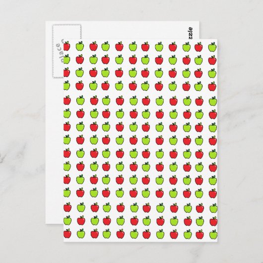 Rote und grüne Äpfel Postkarte (Vorne/Hinten)
