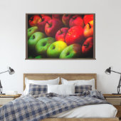 Rote und grüne Äpfel Rich Premium Wrapped Wall Art Leinwanddruck (Insitu (Schlafzimmer))