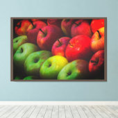 Rote und grüne Äpfel Rich Premium Wrapped Wall Art Leinwanddruck (Insitu (Holzboden))