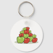 Rote und grüne Äpfel Schlüsselanhänger (Vorderseite)