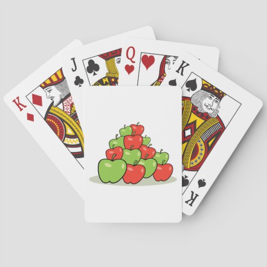 Rote und grüne Äpfel Spielkarten (Rückseite)