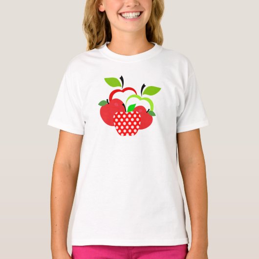 Rote und grüne Äpfel T-Shirt (Vorderseite)