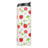 Rote und grüne Äpfel Thermosbecher (Nach links gedreht)