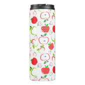 Rote und grüne Äpfel Thermosbecher (Rückseite)