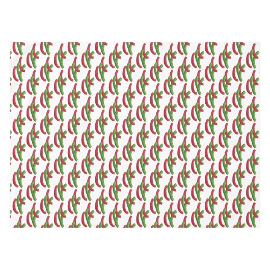 Rote und grüne Bell Pfeffer Pizza Topping Veg Tischdecke (Vorderseite (Horizontal))