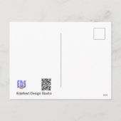 Rote und grüne Blätter DIY Postkarte (Rückseite)