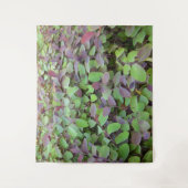 Rote und grüne Blätter Zweige Fotografie Wandteppich (Vorderseite)