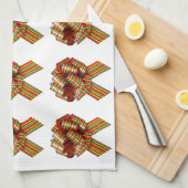 Rote und grüne Bogen Küchentücher (Viertel Falte)