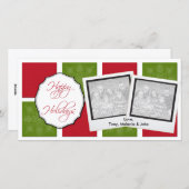 Rote und grüne Boxen Weihnachtskarten Feiertagskarte (Vorne/Hinten)