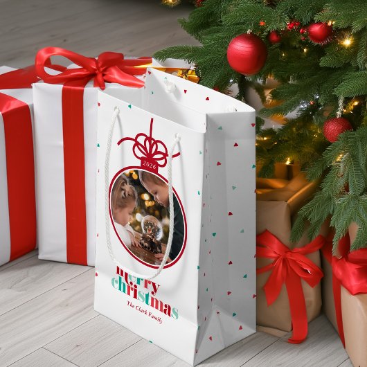 Rote und grüne Briefe Foto Kleine Geschenktüte