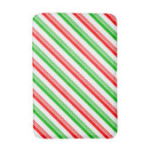 rote und grüne Candy Cane Streifen Badematte (Vorderseite Vertikal)