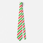 rote und grüne Candy Cane Streifen Krawatte (Vorderseite)