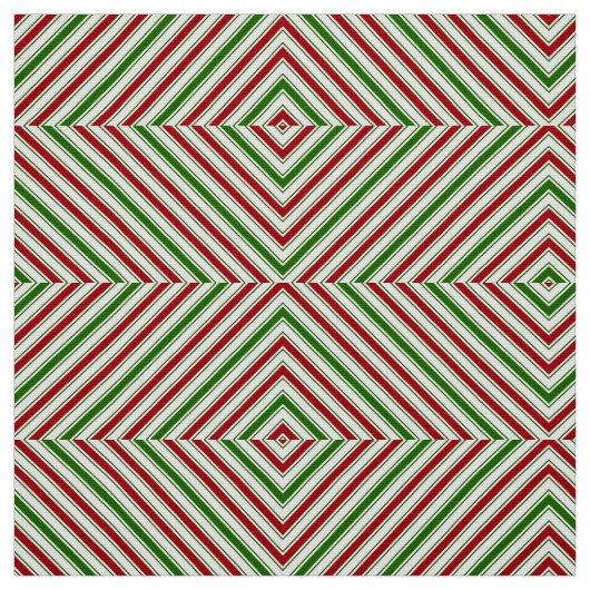 rote und grüne Candy Cane Streifen Stoff (Muster)