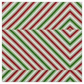 rote und grüne Candy Cane Streifen Stoff (Nahaufnahme)
