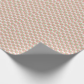 Rote und grüne Candy Cane Weihnachtspackpapier Geschenkpapier (Ecke)
