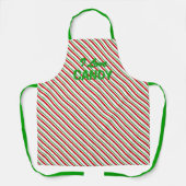 Rote und grüne Candy Streifen "I Liebe Candy" Schürze (Vorderseite)